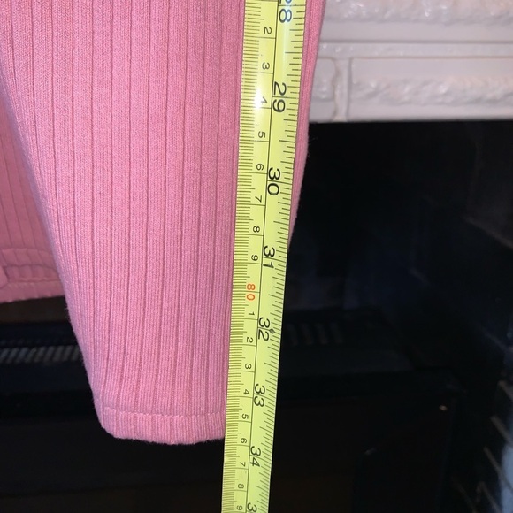 Madewell Pink Button Front Ribbed Short Sleeve Mini Dress Size Medium - Picture 8 of 8